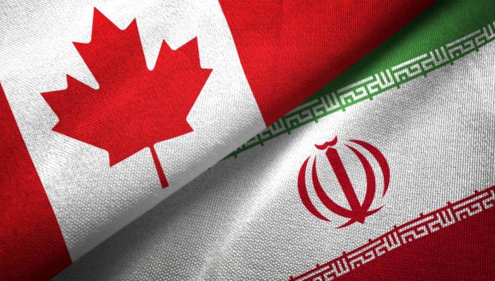 Kanada və İran İslam Respublikası bayraqları